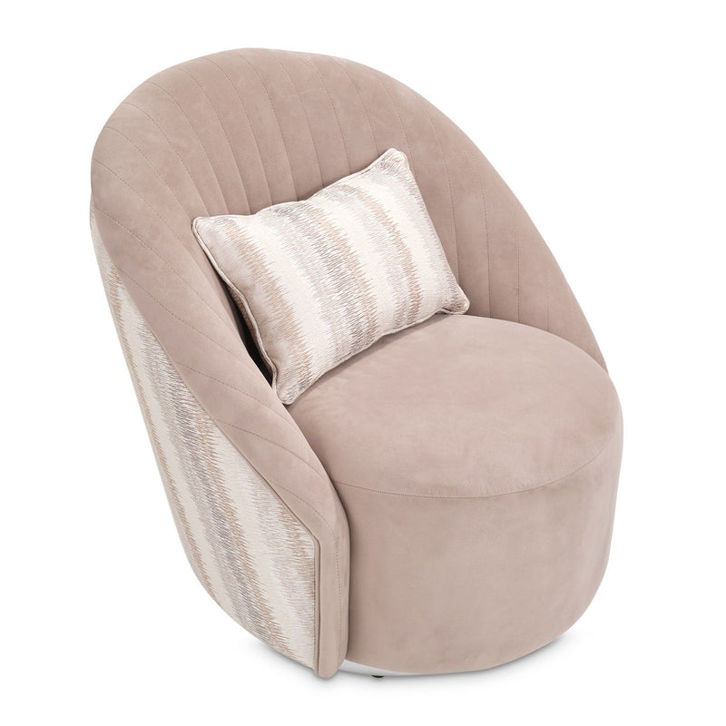Lucca - Swivel Chair - Silver - R&R Furniture Gallery (Fountain Valley, CA)