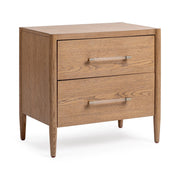 Classic Home Alisen 2 Drawer Napa Grove nightstand with accent design, featuring wood finish and sleek drawer pulls.