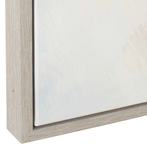 Simple Serenity - Framed Abstract Art - White / Light Blue