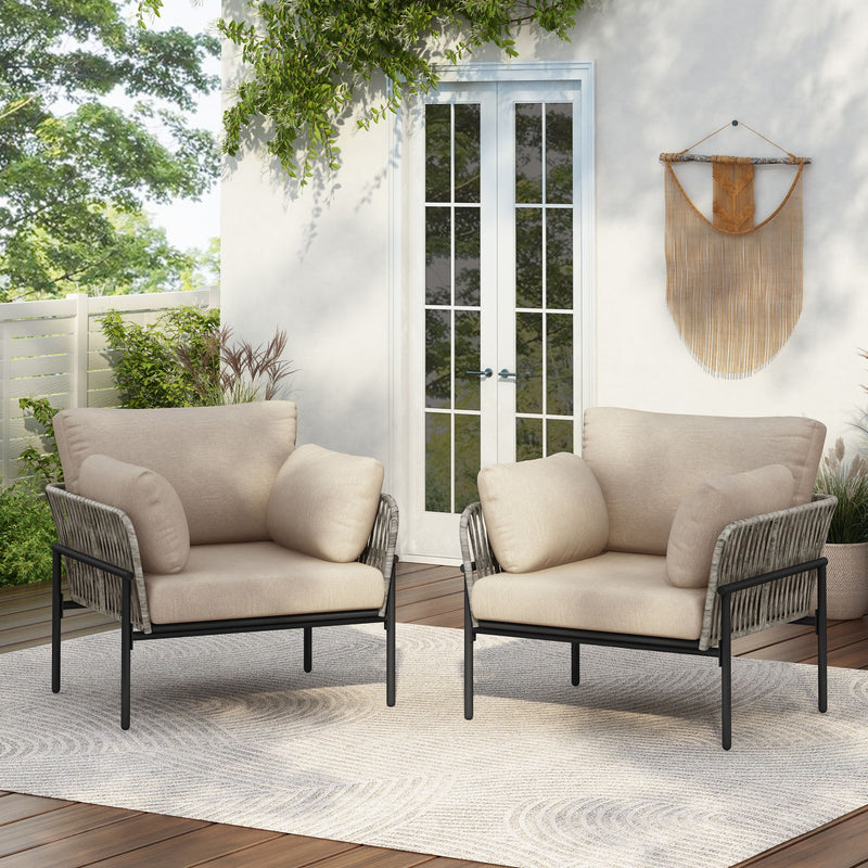 Rope Lounge Chair With Cushions For Modern Spaces - R&R Furniture Gallery (Fountain Valley, CA)