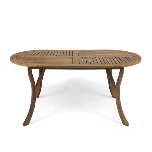 Outdoor Table With Smooth Lines, Slat Top - R&R Furniture Gallery (Fountain Valley, CA)