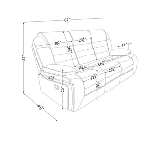 Lucius - Reclining Sofa With Manual Recline - Brown