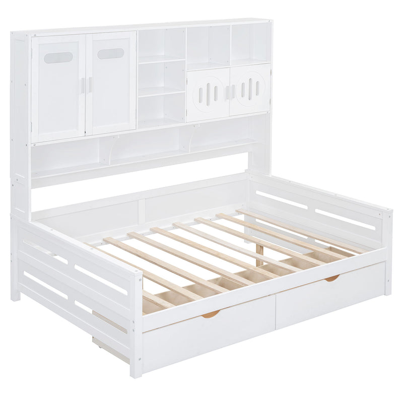 Daybed With All-In-One Cabinet And Shelf - R&R Furniture Gallery (Fountain Valley, CA)