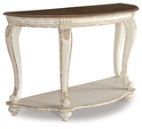 Realyn - Sofa Table - White / Brown - R&R Furniture Gallery (Fountain Valley, CA)