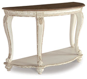 Realyn - Sofa Table - White / Brown - R&R Furniture Gallery (Fountain Valley, CA)