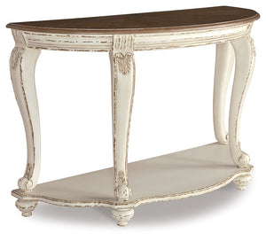 Realyn - Sofa Table - White / Brown - R&R Furniture Gallery (Fountain Valley, CA)