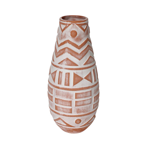 Earthenware - Aztec Teardrop Flower Vase - Terracotta - R&R Furniture Gallery (Fountain Valley, CA)