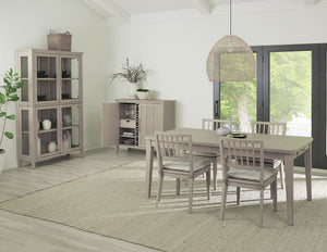 Camden Two Door Two Drawer Bar Cabinet with Stemware Rack and Wine Rack in Chai