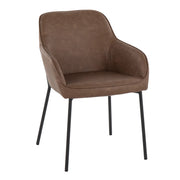 Pair of Lumi Source Daniella contemporary dining chairs with sleek design and cushioned seats, set of two for modern dining rooms.