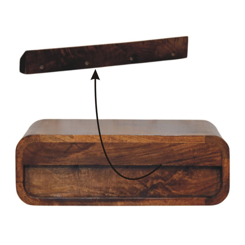 Avora - Wall Mounted 1 Drawer Nightstand - R&R Furniture Gallery (Fountain Valley, CA)