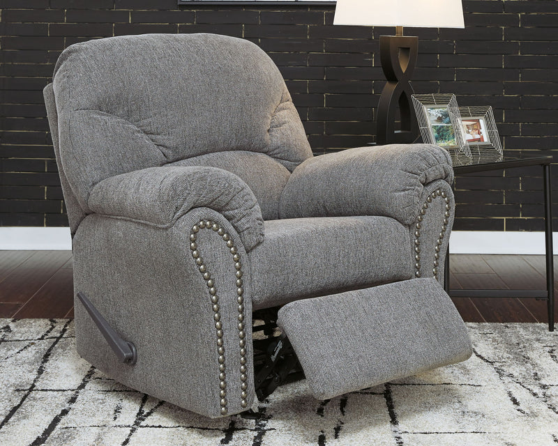 Allmaxx - Rocker Recliner - Pewter - R&R Furniture Gallery (Fountain Valley, CA)