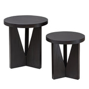 Uttermost Nadette nesting tables set of 2 with sleek modern design and wood finish, perfect for living room or accent space.