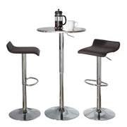 Lumi Source 3-piece bistro bar set with round tables, contemporary design, adjustable oval footrests and modern dining room style