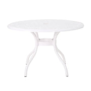 Tranquilius - Outdoor Round Dining Table With Lattice Tabletop, Umbrella Hole And Curved Legs - R&R Furniture Gallery (Fountain Valley, CA)