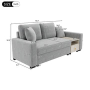 Noble House modular sofa couch with storage armrest and center console, stationary design in a modern living room setting