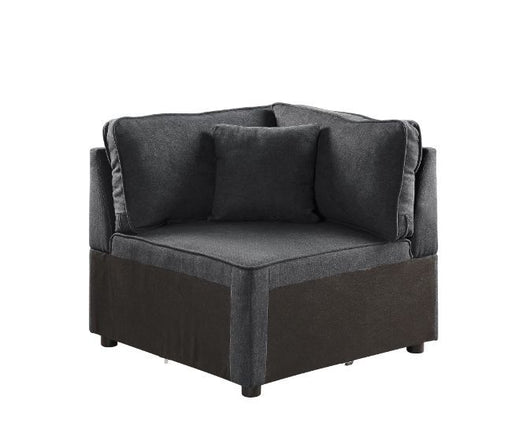 Silvester - Modular Wedge With Pillow - Gray Fabric - R&R Furniture Gallery (Fountain Valley, CA)