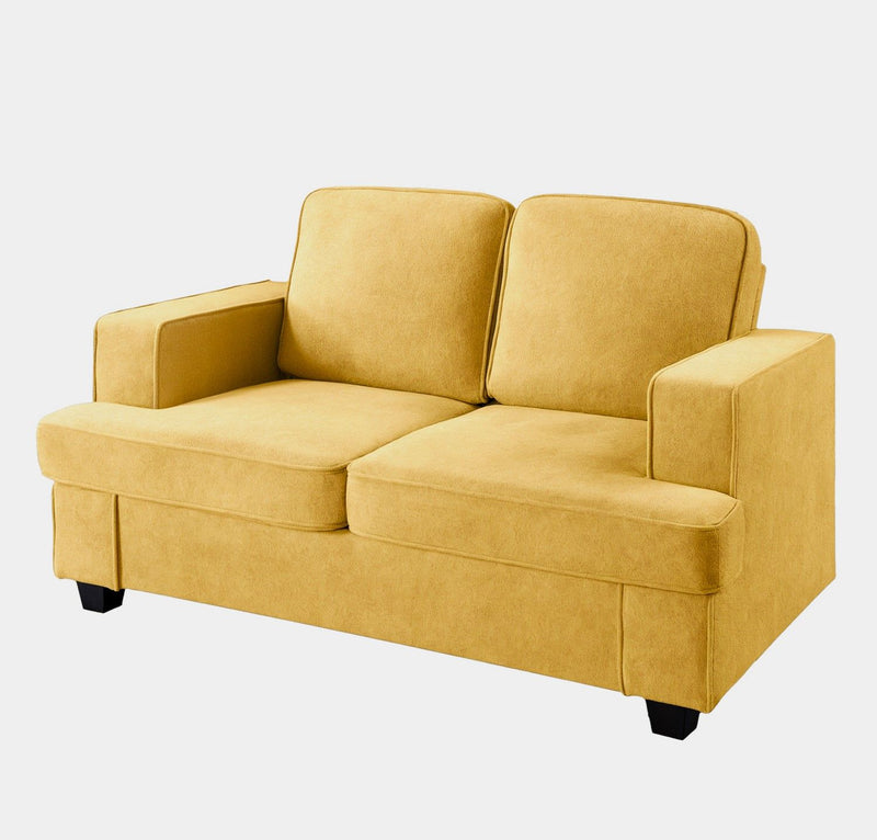Modern Loveseat, Comfortable 2 Seater Couch With Deep Seating, Loose Back Cushions, Wide Arms - R&R Furniture Gallery (Fountain Valley, CA)
