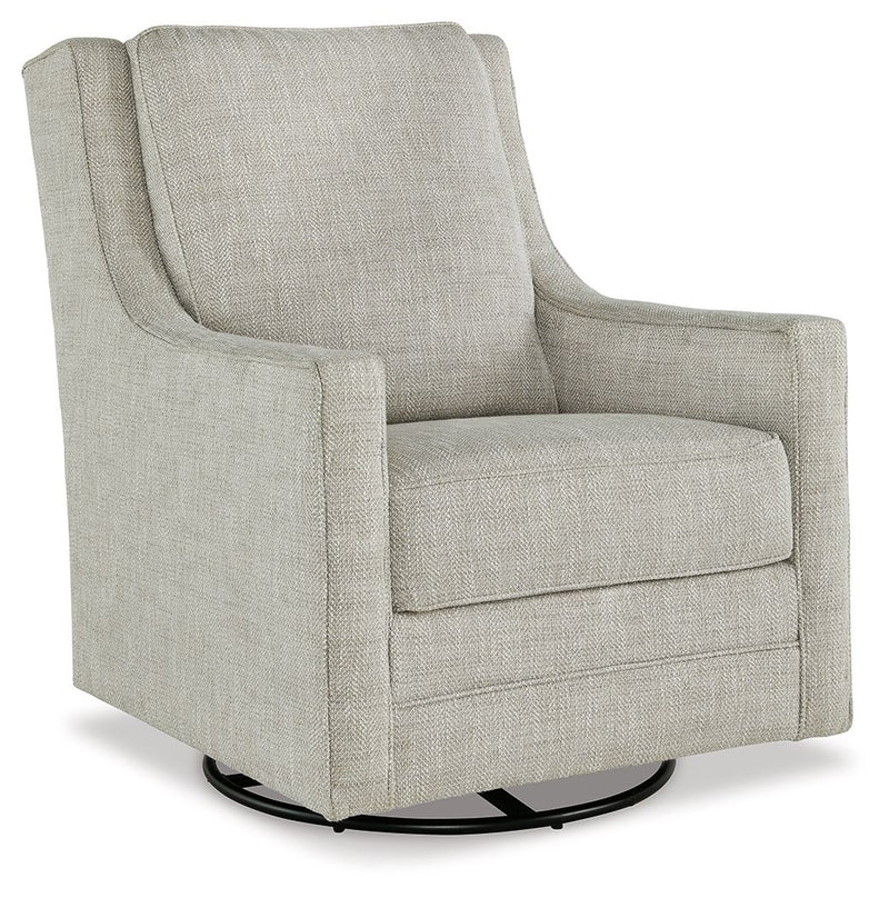Kambria - Swivel Glider Accent Chair - Fog - R&R Furniture Gallery (Fountain Valley, CA)