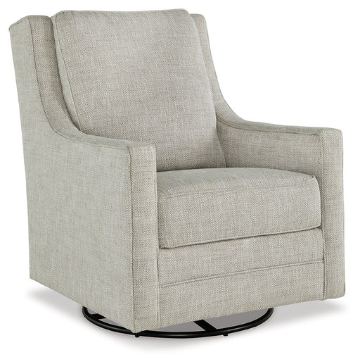 Kambria - Swivel Glider Accent Chair - Fog - R&R Furniture Gallery (Fountain Valley, CA)