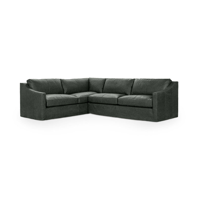 Classic Home Kipton upholstered corner sectional sofa with plush cushions and modern design, perfect for living room seating.