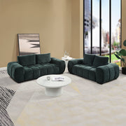 Ferrand - Loveseat - Green Linen - R&R Furniture Gallery (Fountain Valley, CA)