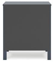Simmenfort - Two Drawer Night Stand - Navy Blue - R&R Furniture Gallery (Fountain Valley, CA)