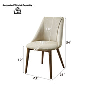 Willene - Side Chair (Set of 2) - Beige Fabric & Walnut - R&R Furniture Gallery (Fountain Valley, CA)