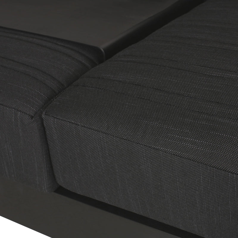 Giovanna - 3 Seater Sofa With Aluminum Frame And Water Repellence Cushions - Black - R&R Furniture Gallery (Fountain Valley, CA)