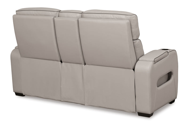 Boyington - Power Reclining Loveseat With Console/Adj Hdrst - R&R Furniture Gallery (Fountain Valley, CA)