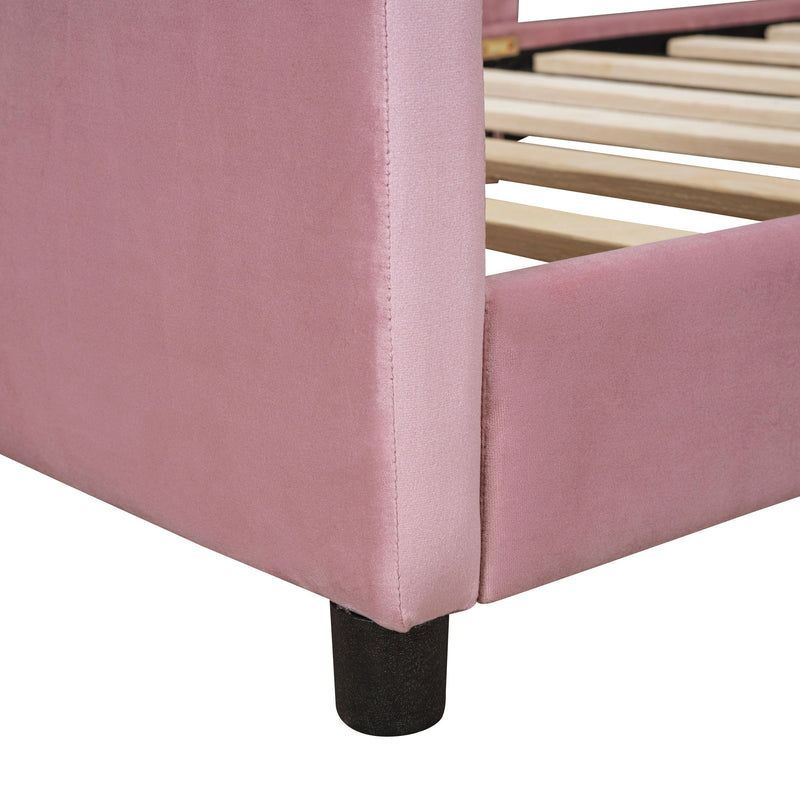 Upholstered Daybed With Rabbit Ear Shaped Headboard - R&R Furniture Gallery (Fountain Valley, CA)