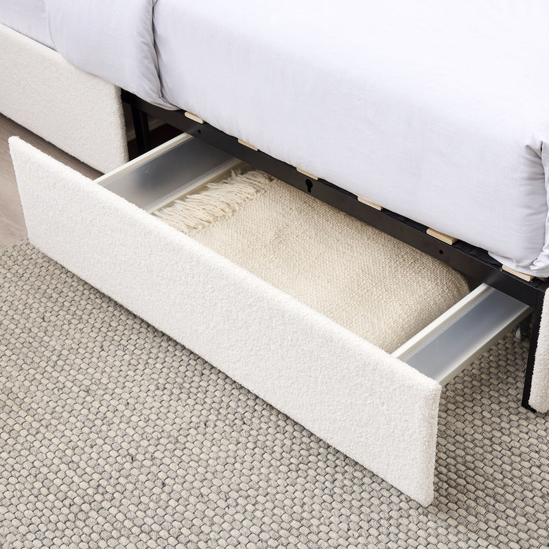 Liv - Patented With Drawers Upholstered Storage Platform Bed - R&R Furniture Gallery (Fountain Valley, CA)