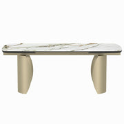 Cora - Dining Table - Ceramic Top & Golden Champange - R&R Furniture Gallery (Fountain Valley, CA)