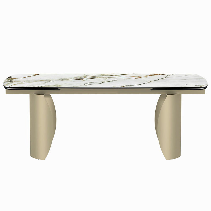 Cora - Dining Table - Ceramic Top & Golden Champange - R&R Furniture Gallery (Fountain Valley, CA)