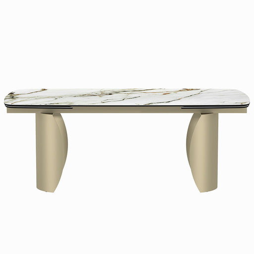 Cora - Dining Table - Ceramic Top & Golden Champange - R&R Furniture Gallery (Fountain Valley, CA)