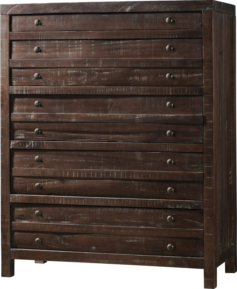 Townsend Five Drawer Solid Wood Chest in Java (2024)