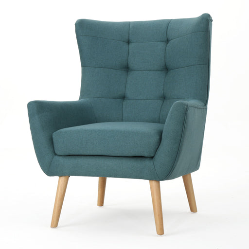 Club Chair With Rubberwood Legs - R&R Furniture Gallery (Fountain Valley, CA)