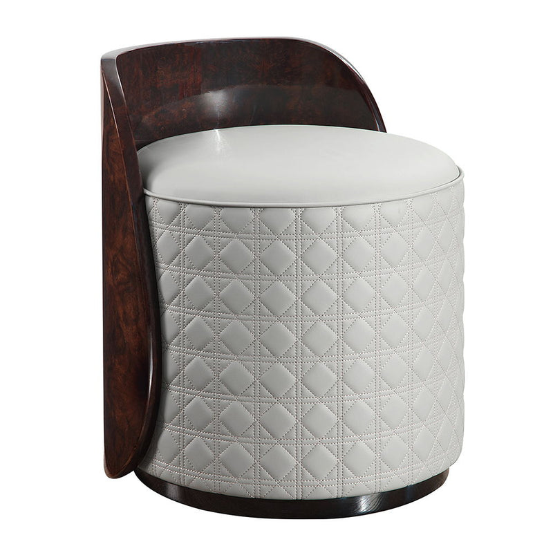 Jamonica - Vanity Stool - Gray & Dark Brown - R&R Furniture Gallery (Fountain Valley, CA)