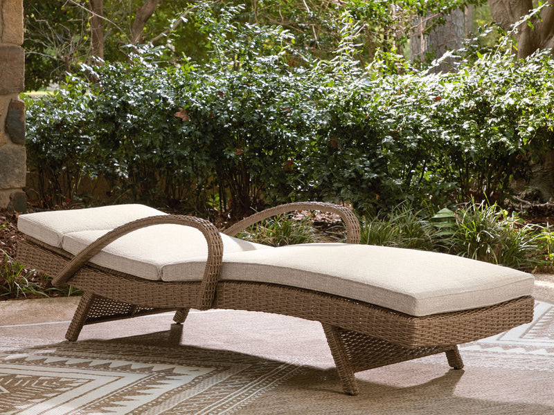 Laguna Heights - Chaise Lounge With Cushion - Beige - R&R Furniture Gallery (Fountain Valley, CA)