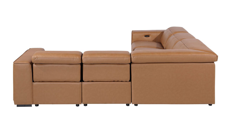 1224 - 5-Piece L-Shaped Sectional Sofa In With 3 Power Recliners & Power Headrests