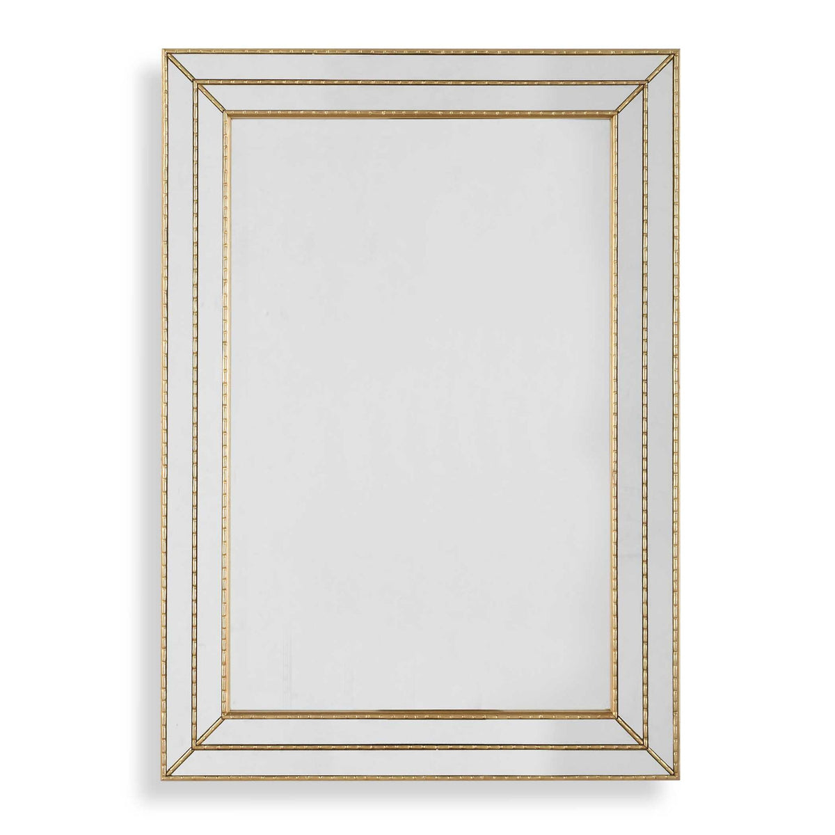 Grooved Texture Mirror - Gold