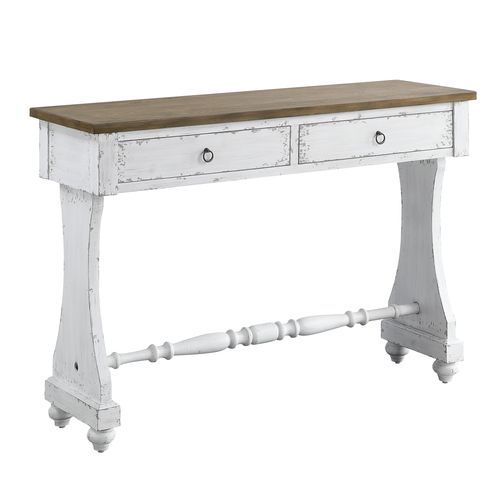 Carminda - Console Table - Antique White - R&R Furniture Gallery (Fountain Valley, CA)