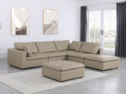 1100 - 6-Piece Right Arm Facing 3-Seat Sectional (Top-Grain Italian Leather) - R&R Furniture Gallery (Fountain Valley, CA)