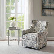 Swivel Glider Chair With Upholstery And Metal Base - Multicolor - R&R Furniture Gallery (Fountain Valley, CA)