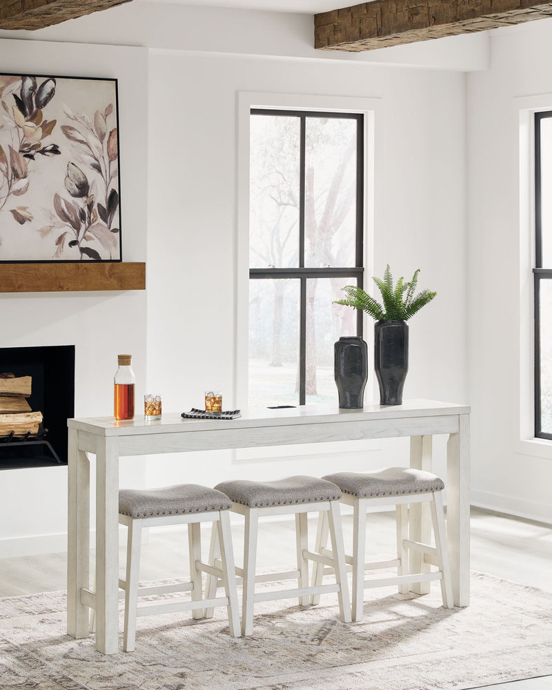 Robbinsdale - Rectangular Dining Room Counter Table Set (Set of 4) - Antique White - R&R Furniture Gallery (Fountain Valley, CA)