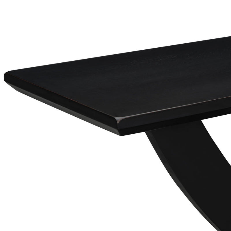 Console Table With Cross Leg Base And Reinforced Support Plate - R&R Furniture Gallery (Fountain Valley, CA)