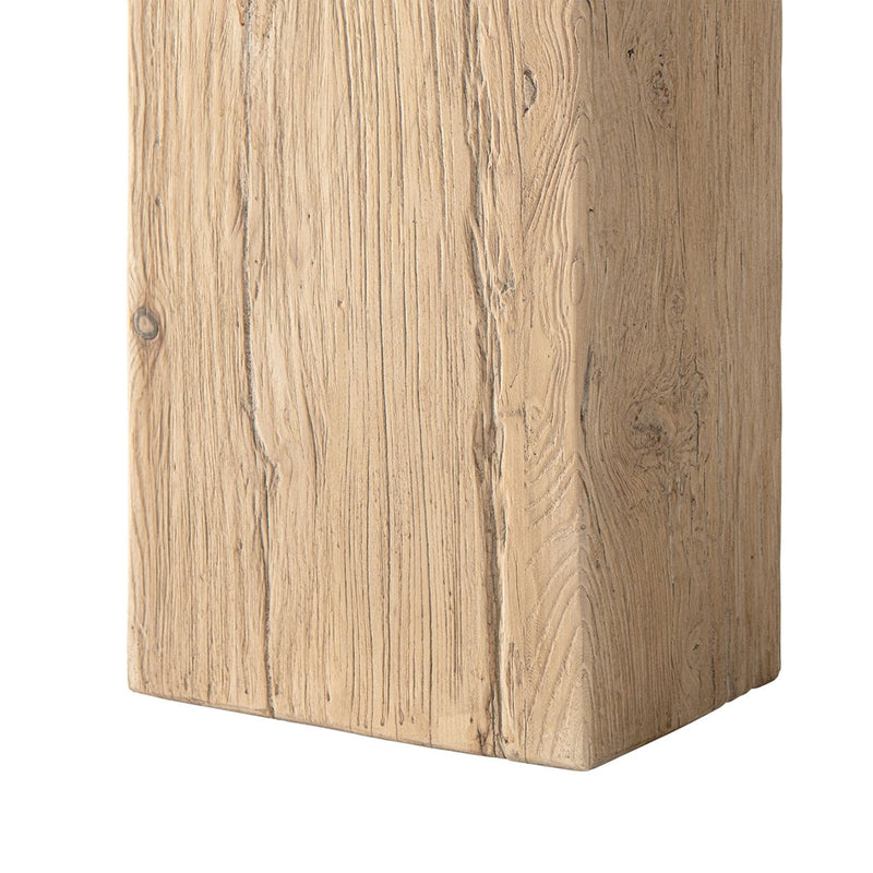 Jennifer Taylor Home Calder console table in natural wood finish, showcasing a sleek and modern design for entryways or living rooms.