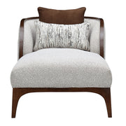 Houston - Chaise - Pebble / Walnut - R&R Furniture Gallery (Fountain Valley, CA)