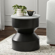 Maxine - Side Table - Black White - R&R Furniture Gallery (Fountain Valley, CA)