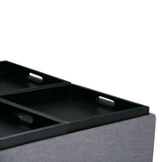 Avalon - Square Coffee Table, Storage Ottoman - R&R Furniture Gallery (Fountain Valley, CA)