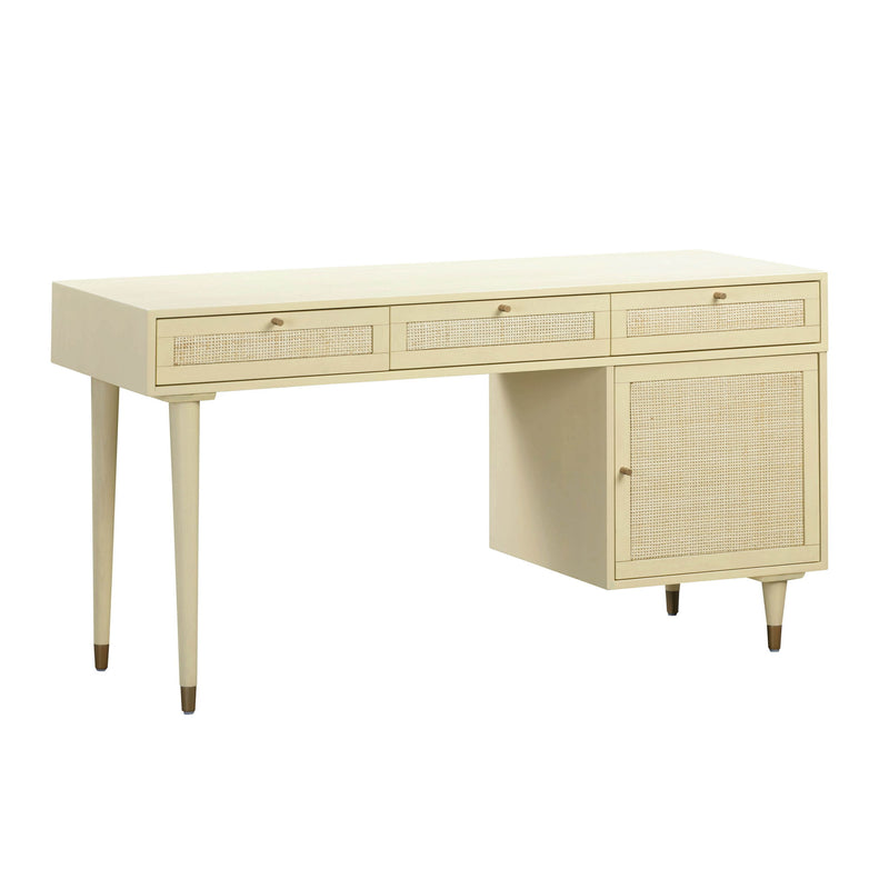 TOV Furniture Sierra writing desk with a sleek wooden surface and modern minimalist design for home or office workspace.